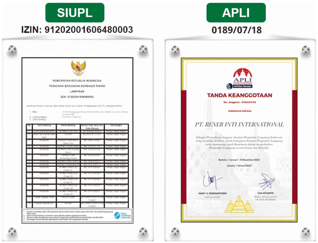Legalitas PT Rener Inti Internasional